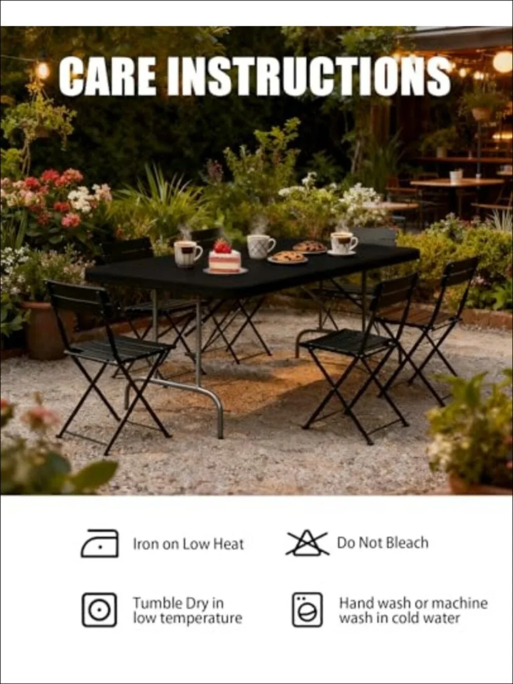 6FT Spandex Table Cloth 6 Pack Fitted Tablecloth Stretch Cover